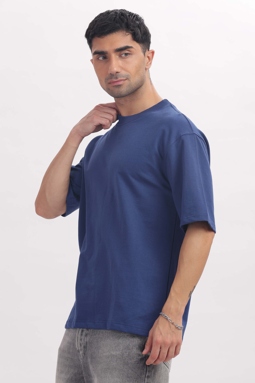 240 gsm Royal Navy French terry oversized tshirt (unisex)