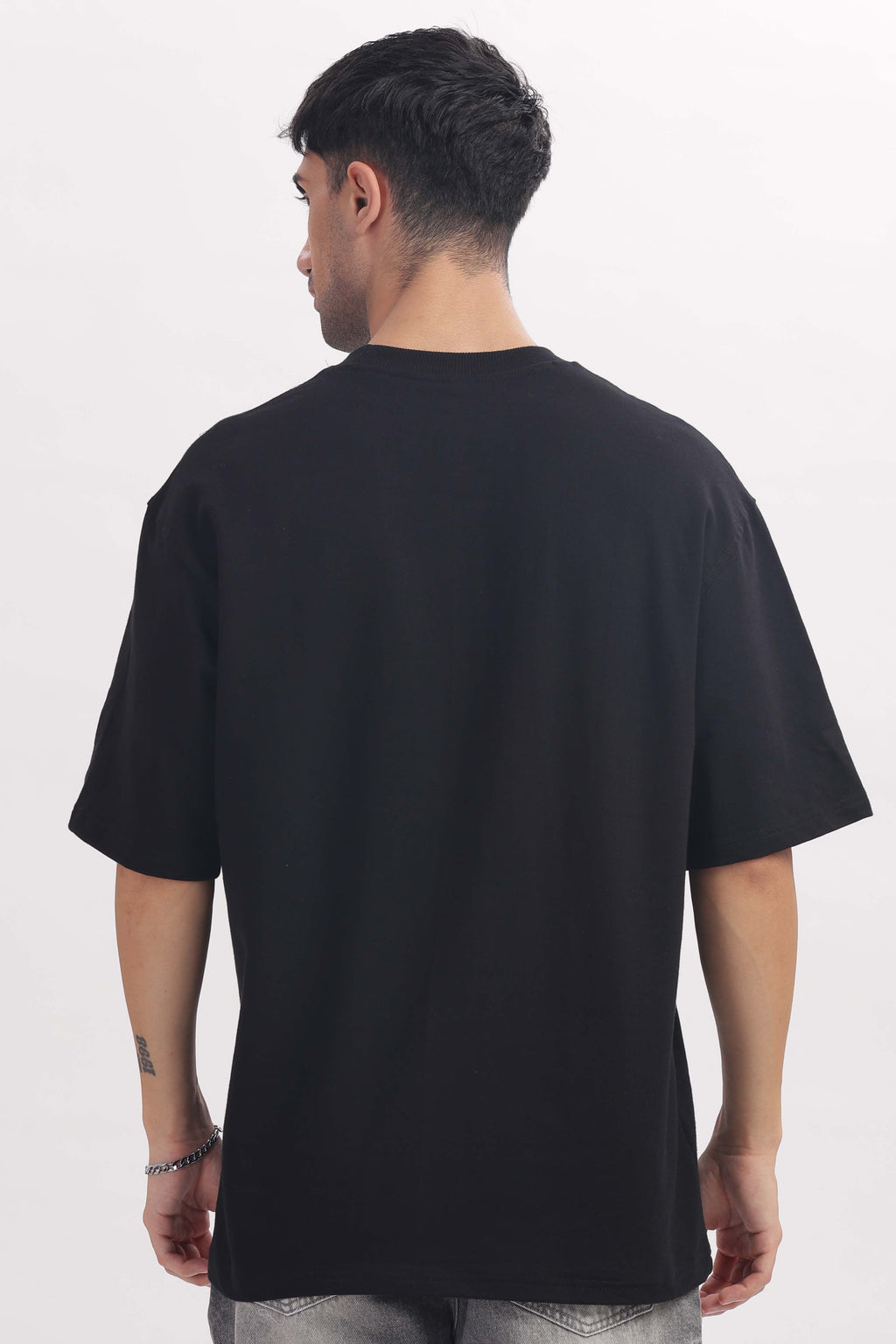 240 gsm black French terry oversized tshirt (unisex)