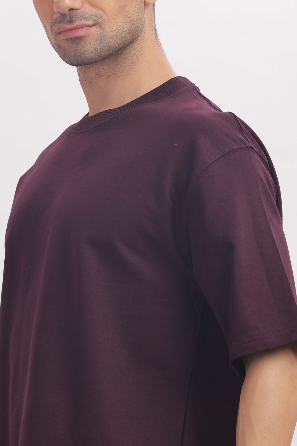 240 GSM  grape wine French terry  oversized tshirt (unisex)
