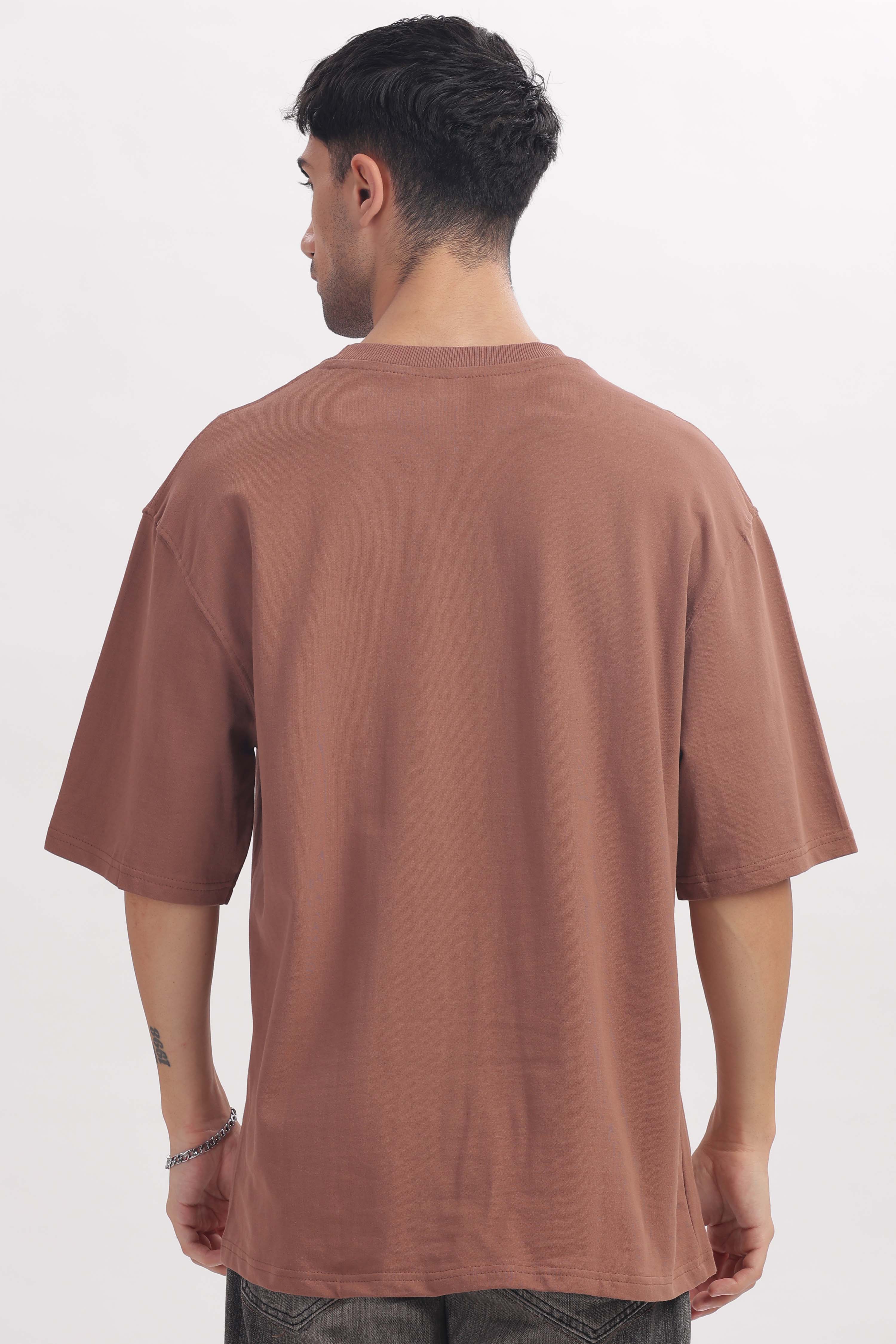 240 gsm Light Brown French terry oversized tshirt (unisex)