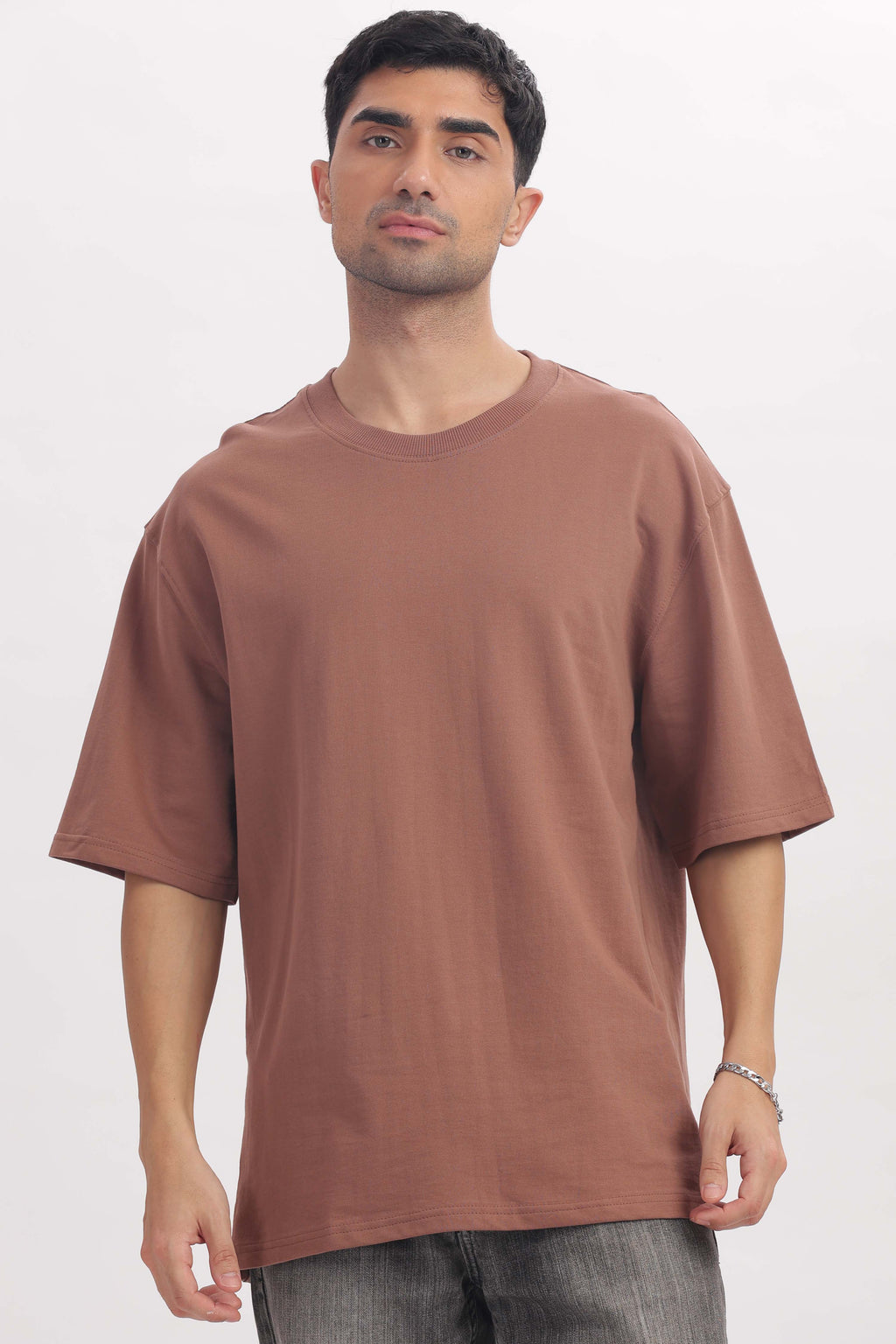 240 gsm Light Brown French terry oversized tshirt (unisex)