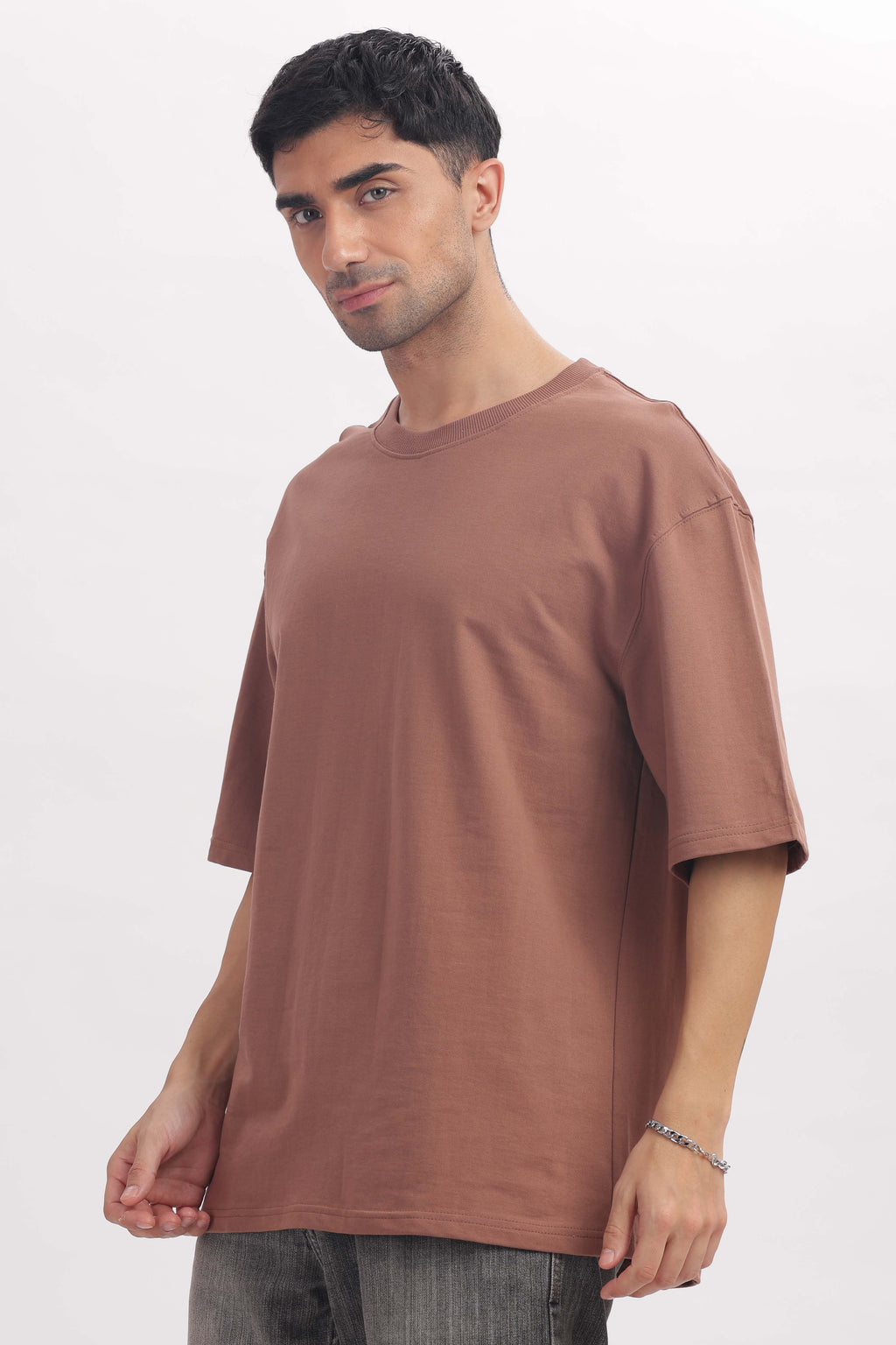 240 gsm Light Brown French terry oversized tshirt (unisex)