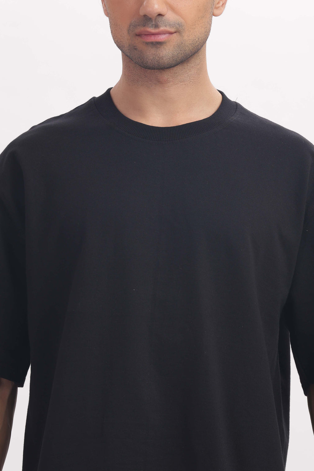 240 gsm black French terry oversized tshirt (unisex)