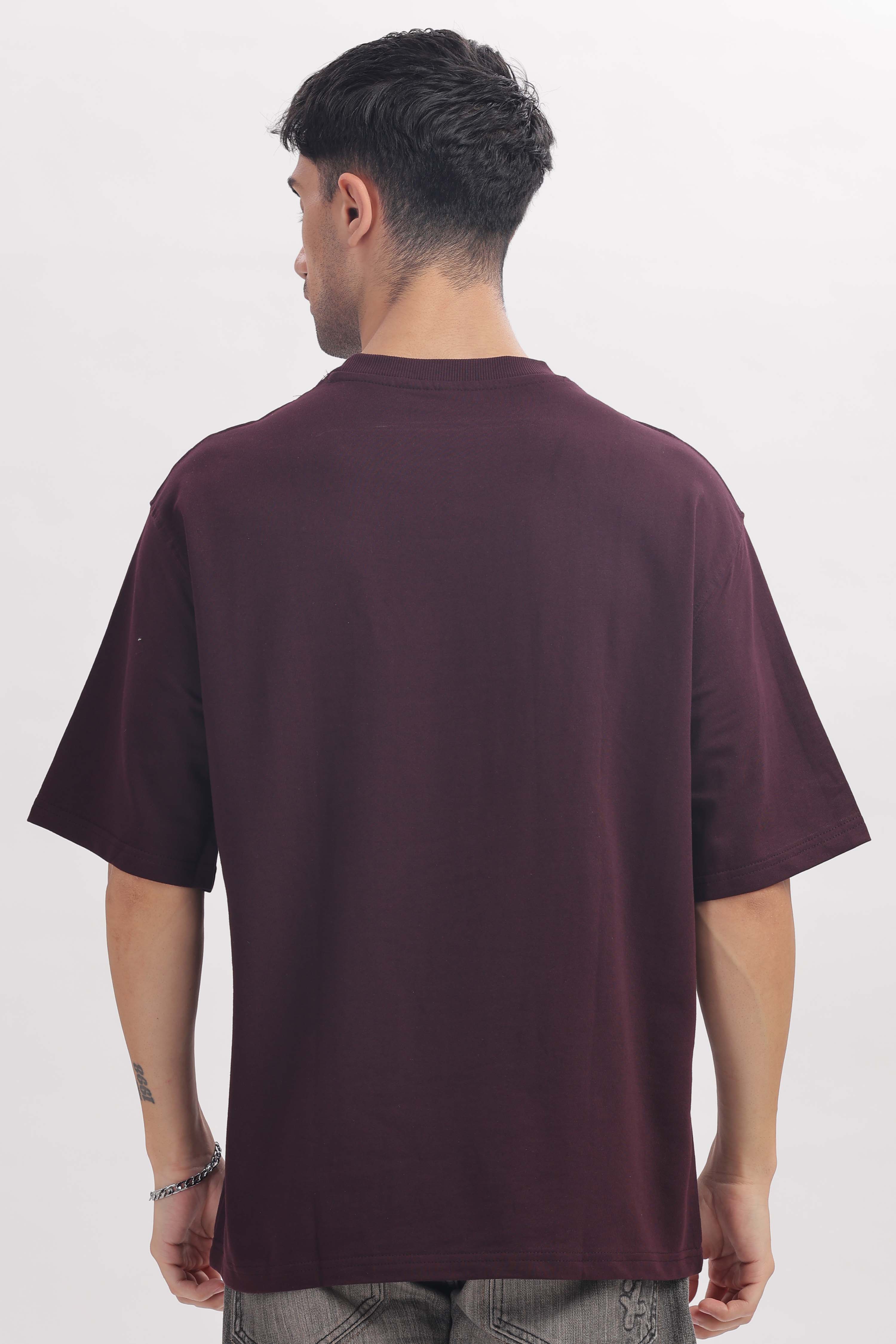240 GSM  grape wine French terry  oversized tshirt (unisex)