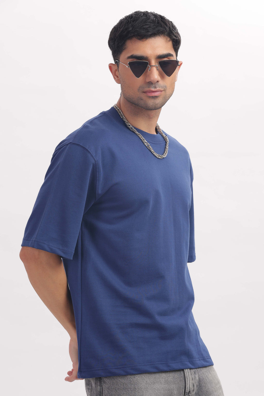 240 gsm Royal Navy French terry oversized tshirt (unisex)