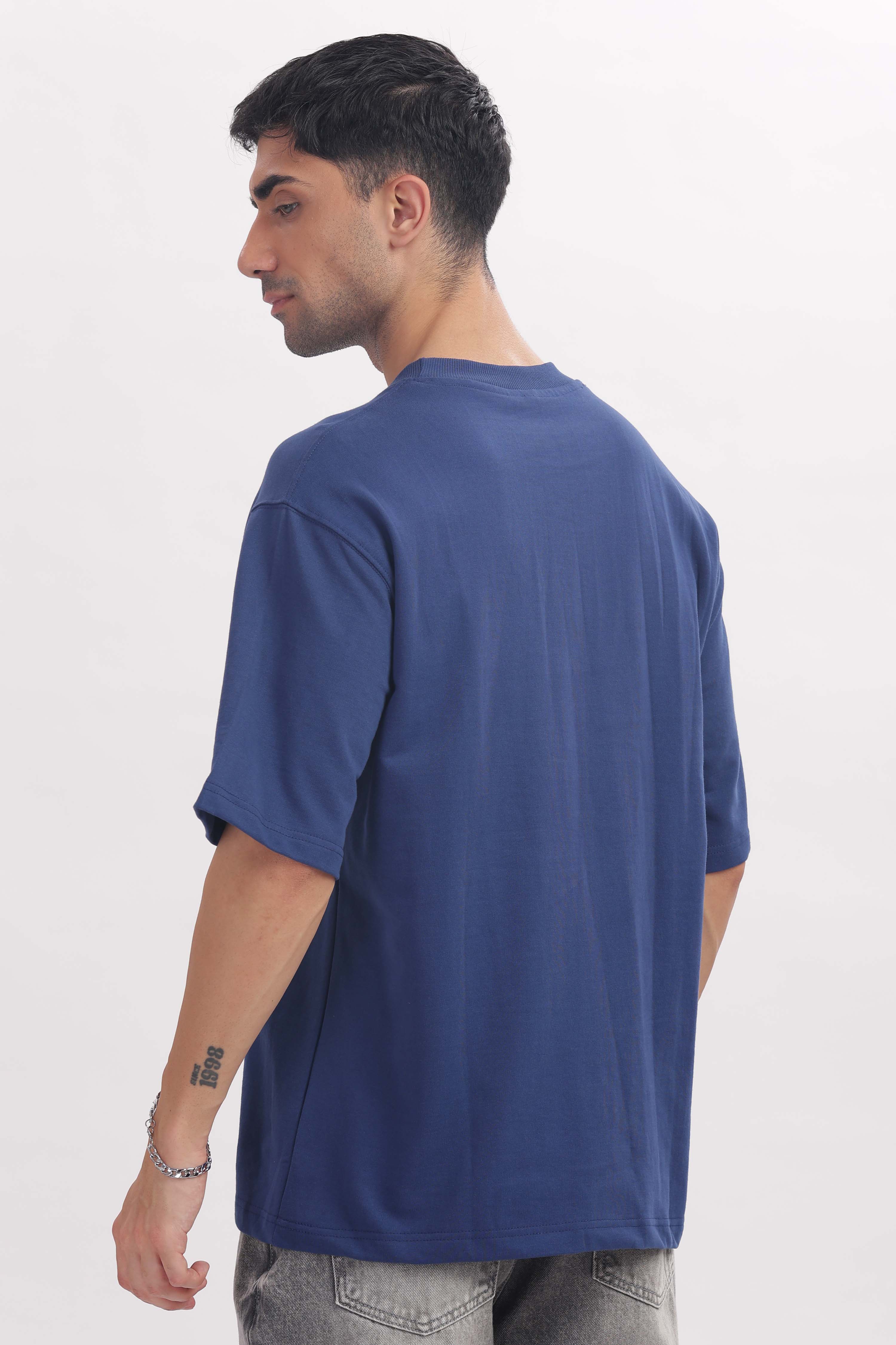 240 gsm Royal Navy French terry oversized tshirt (unisex)