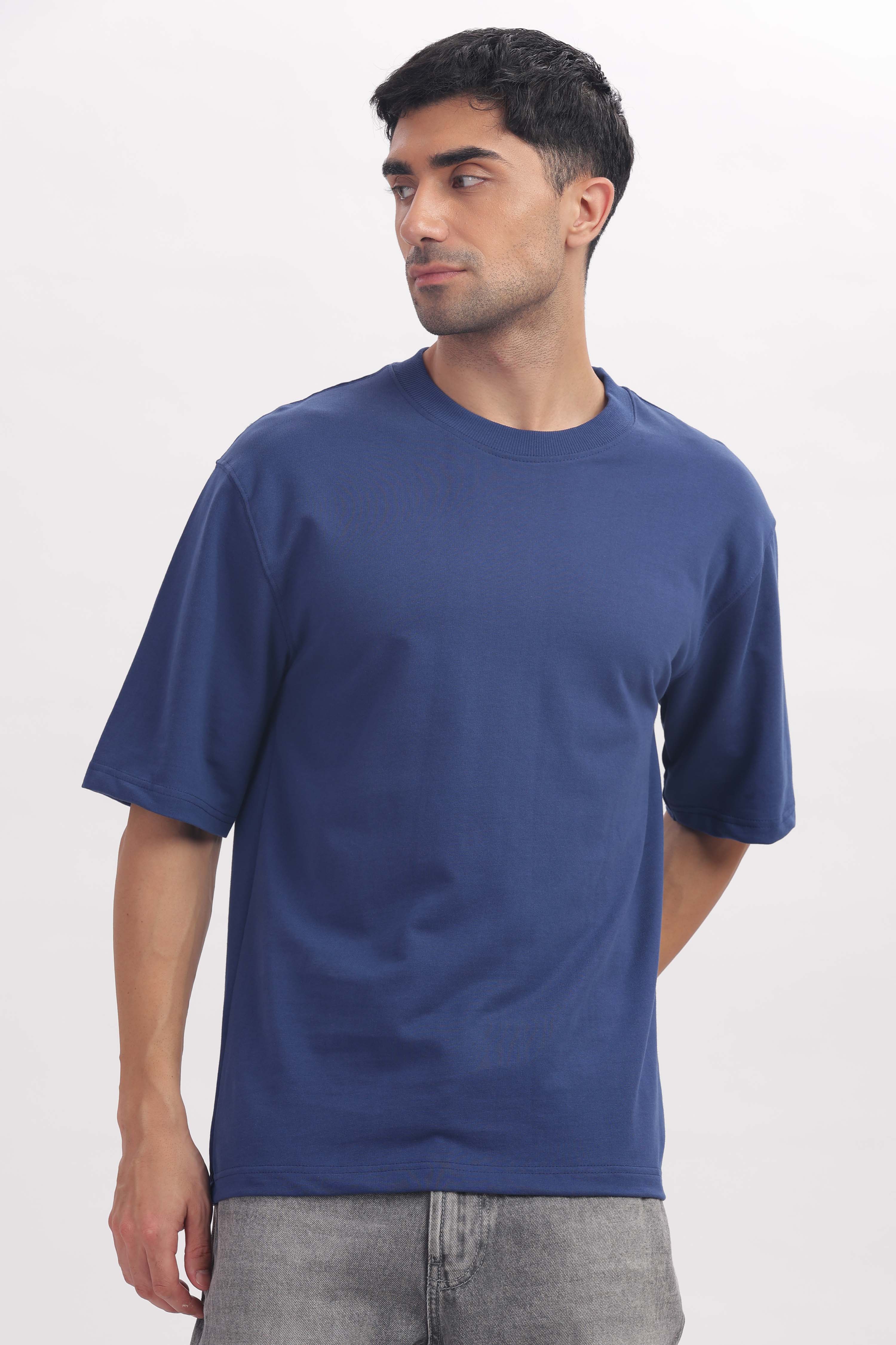 240 gsm Royal Navy French terry oversized tshirt (unisex)