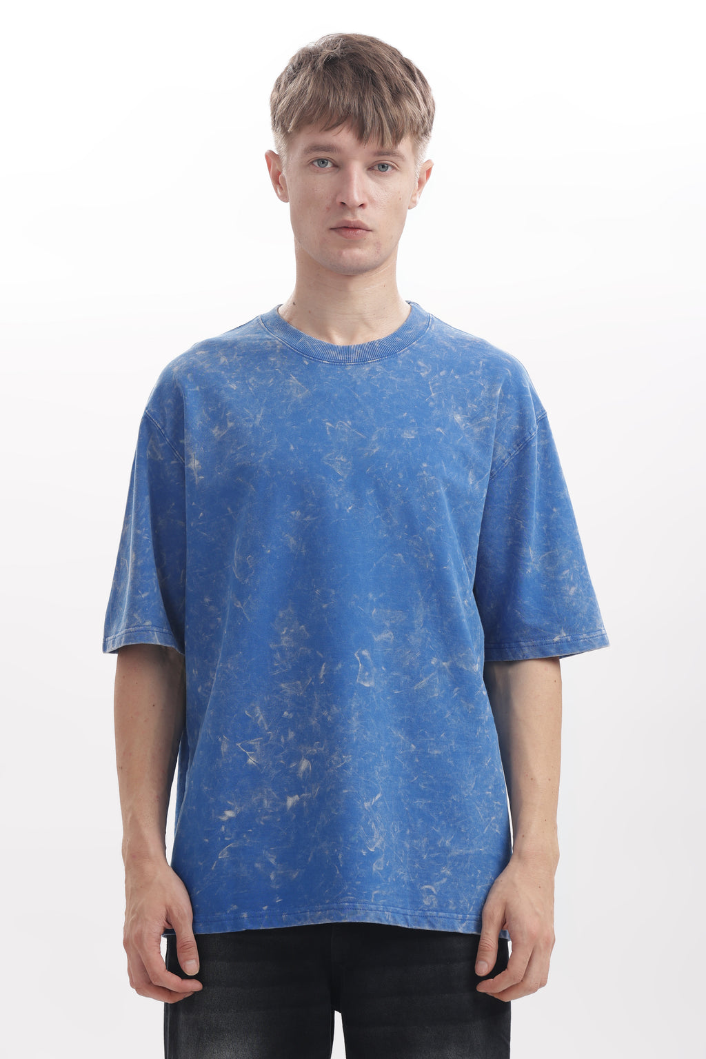 Royal Blue Acid washed oversized t-shirt