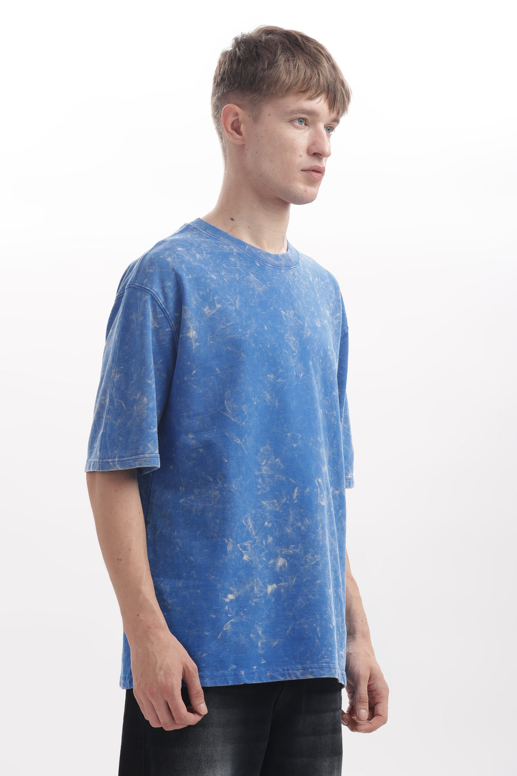 Royal Blue Acid washed oversized t-shirt