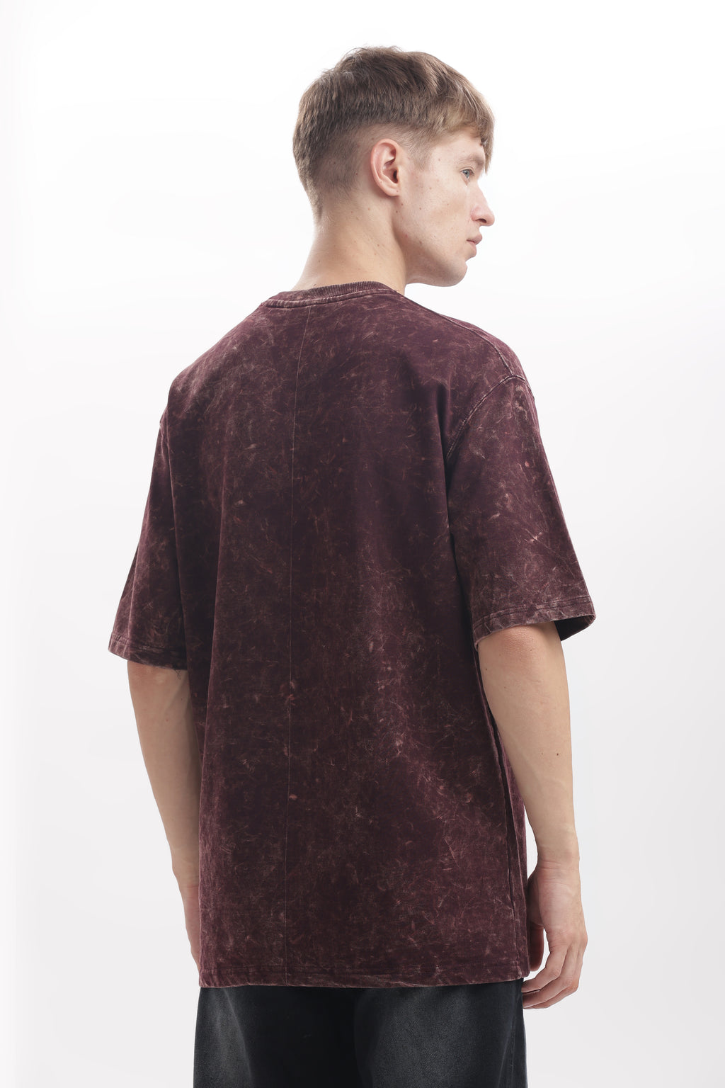 Grape wine Acid washed oversized t-shirt
