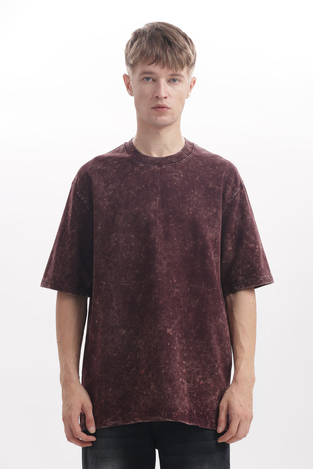 Grape wine Acid washed oversized t-shirt