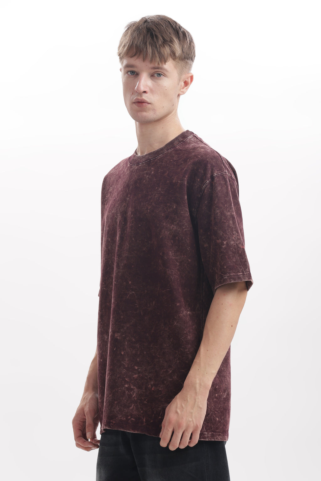 Grape wine Acid washed oversized t-shirt