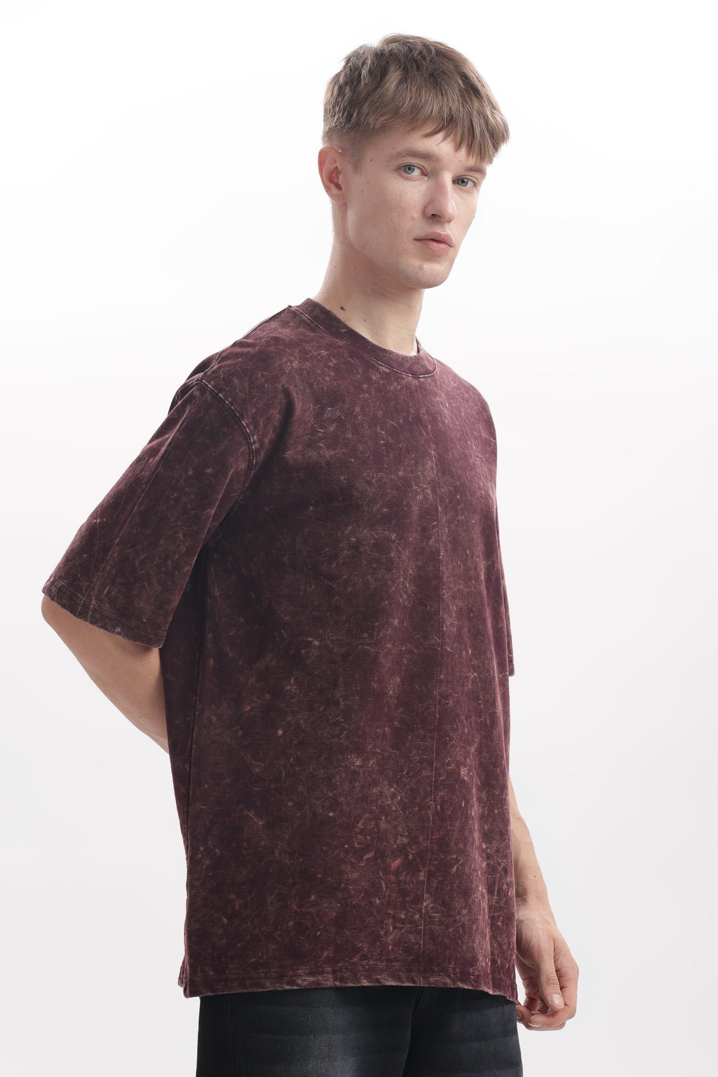 Grape wine Acid washed oversized t-shirt