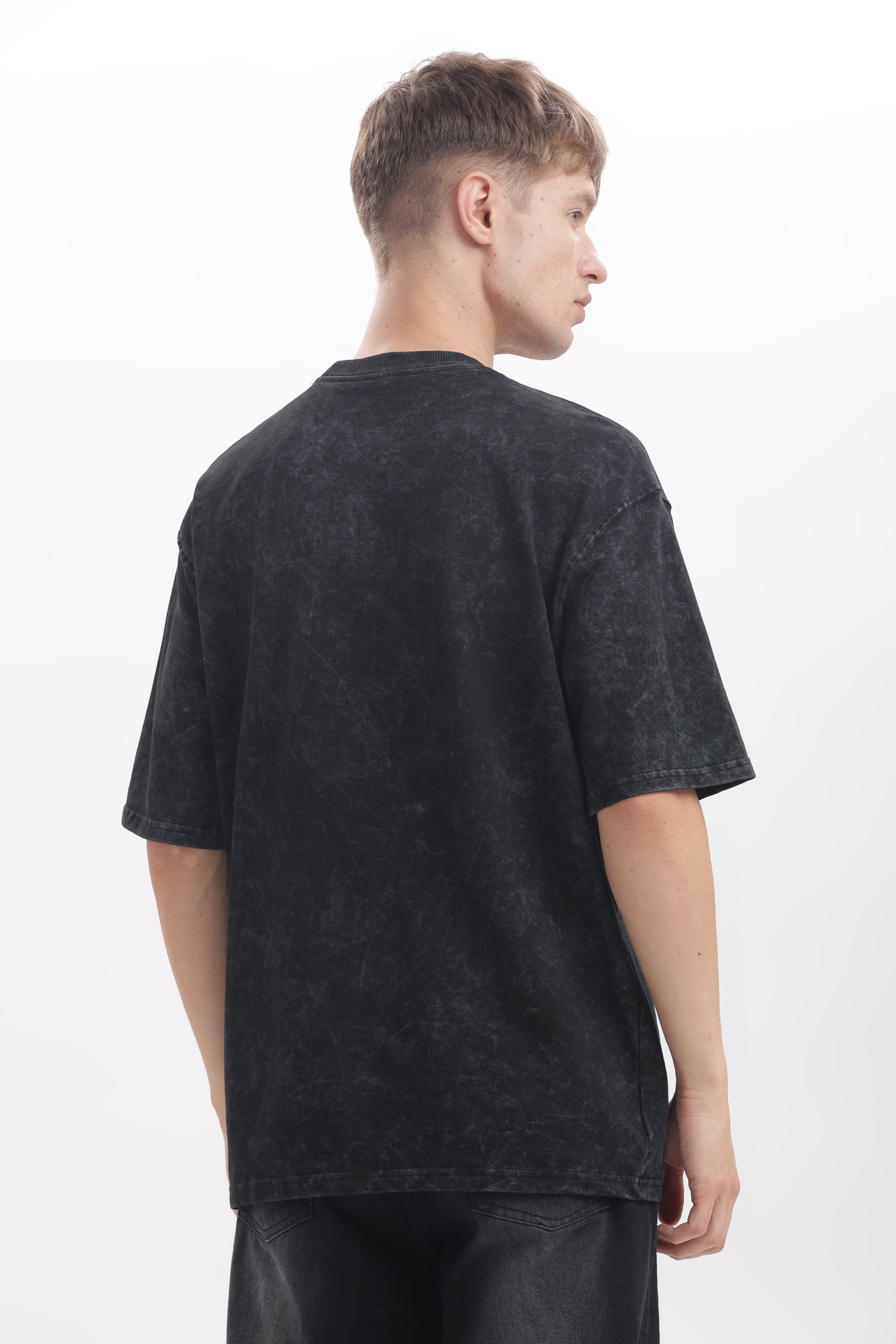 Black Acid washed oversized t-shirt