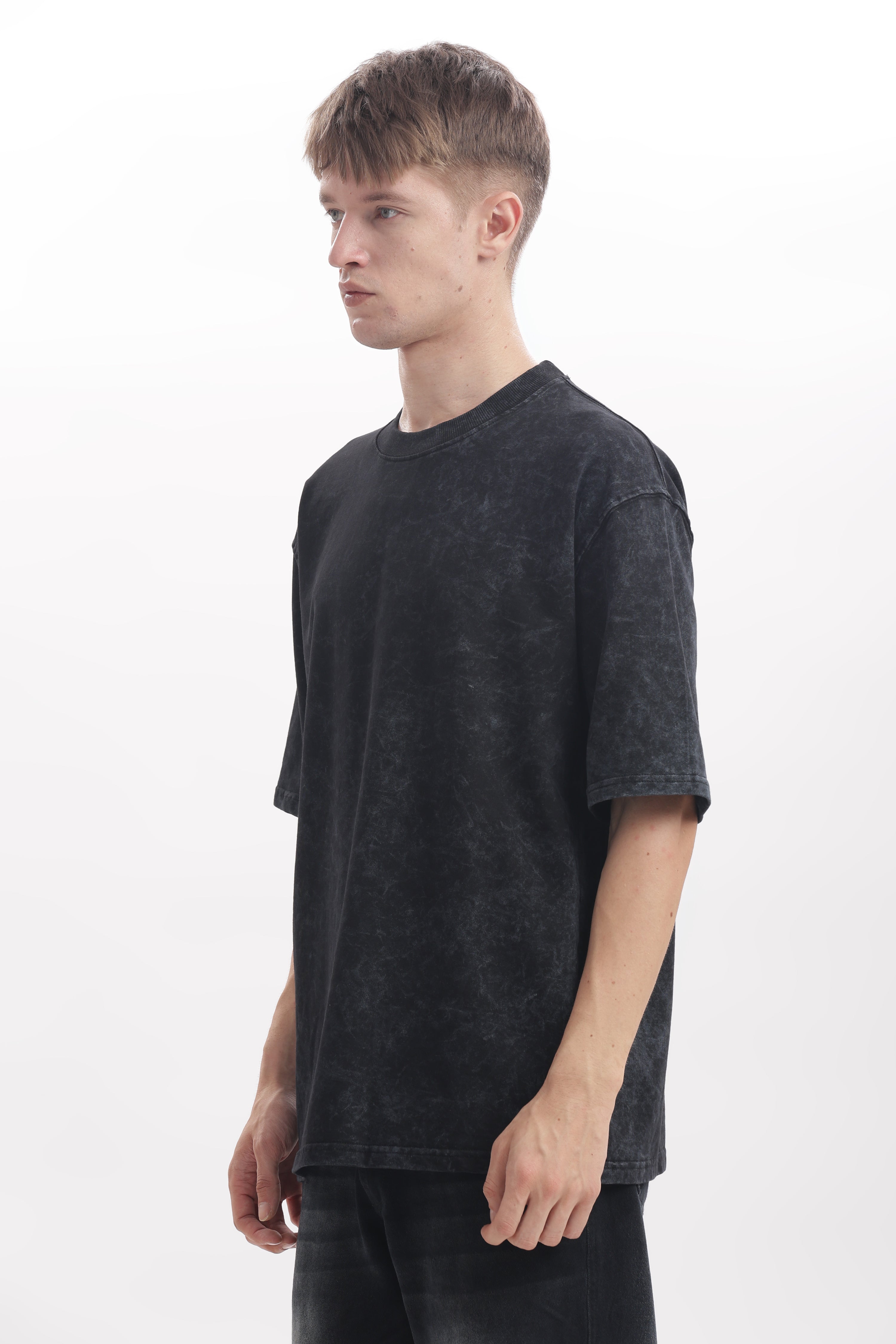 Black Acid washed oversized t-shirt