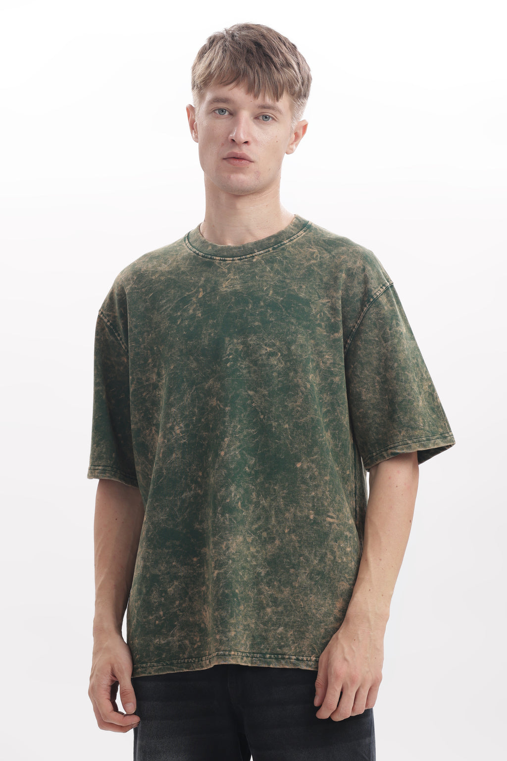 Green Acid washed oversized t-shirt