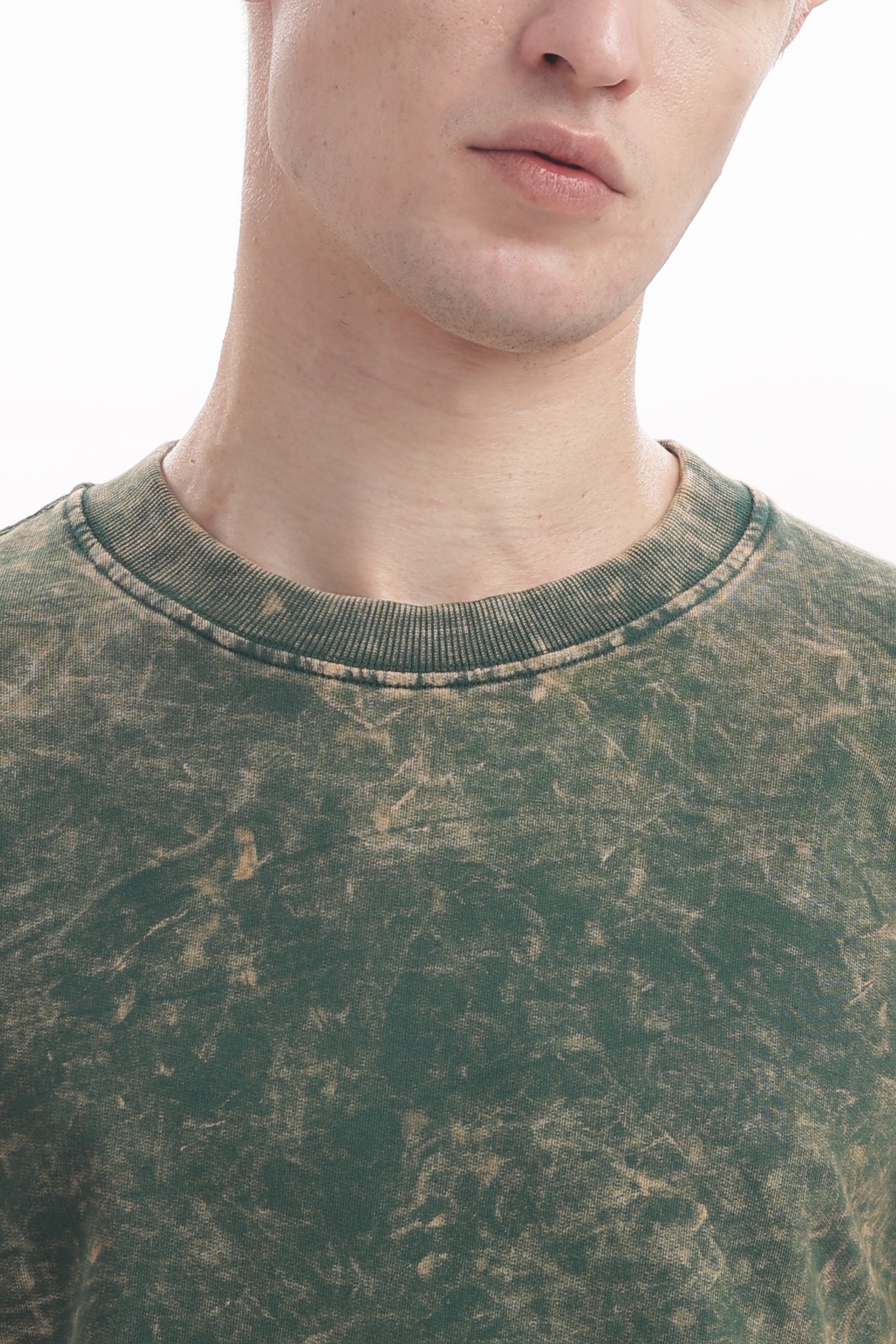 Green Acid washed oversized t-shirt