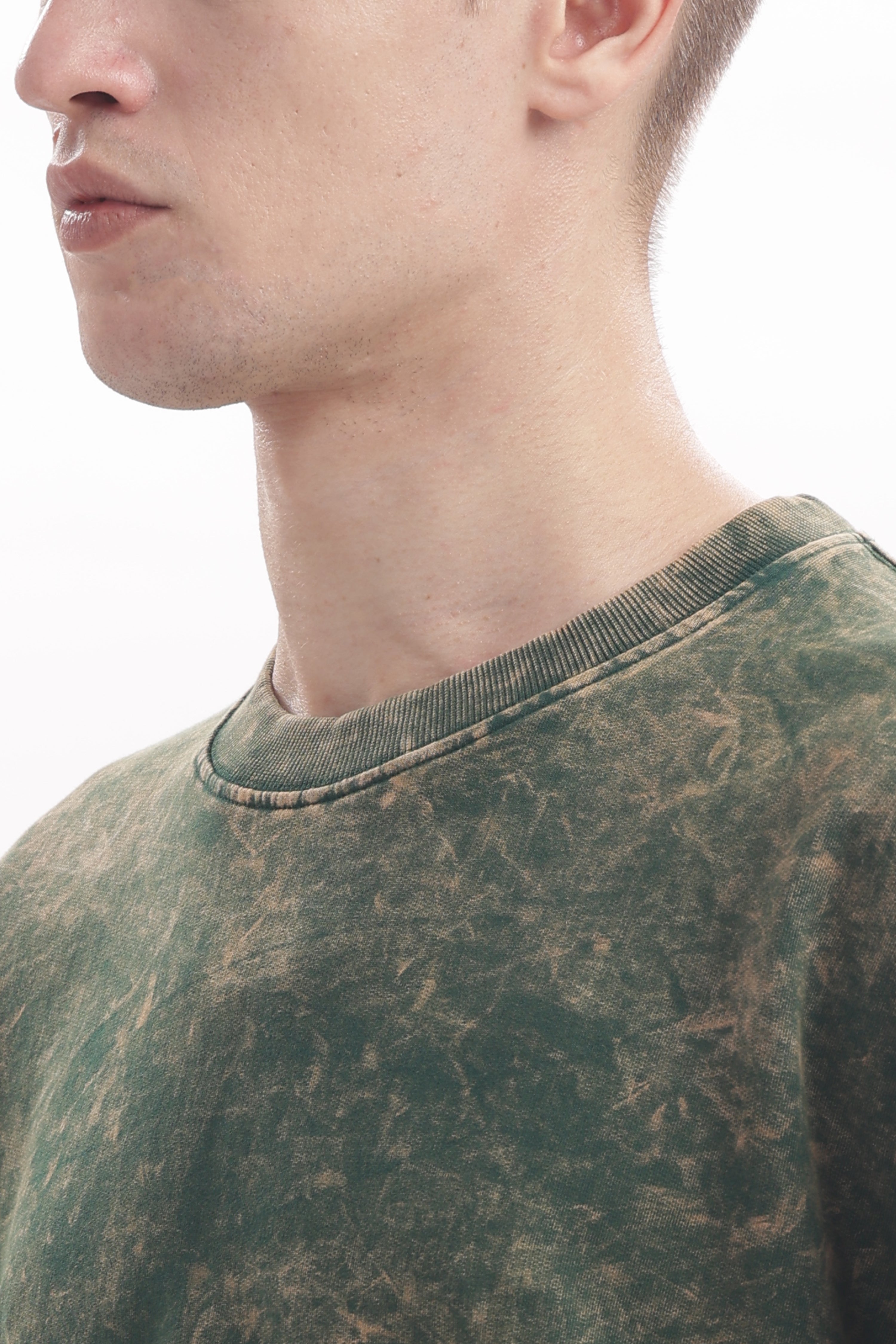 Green Acid washed oversized t-shirt