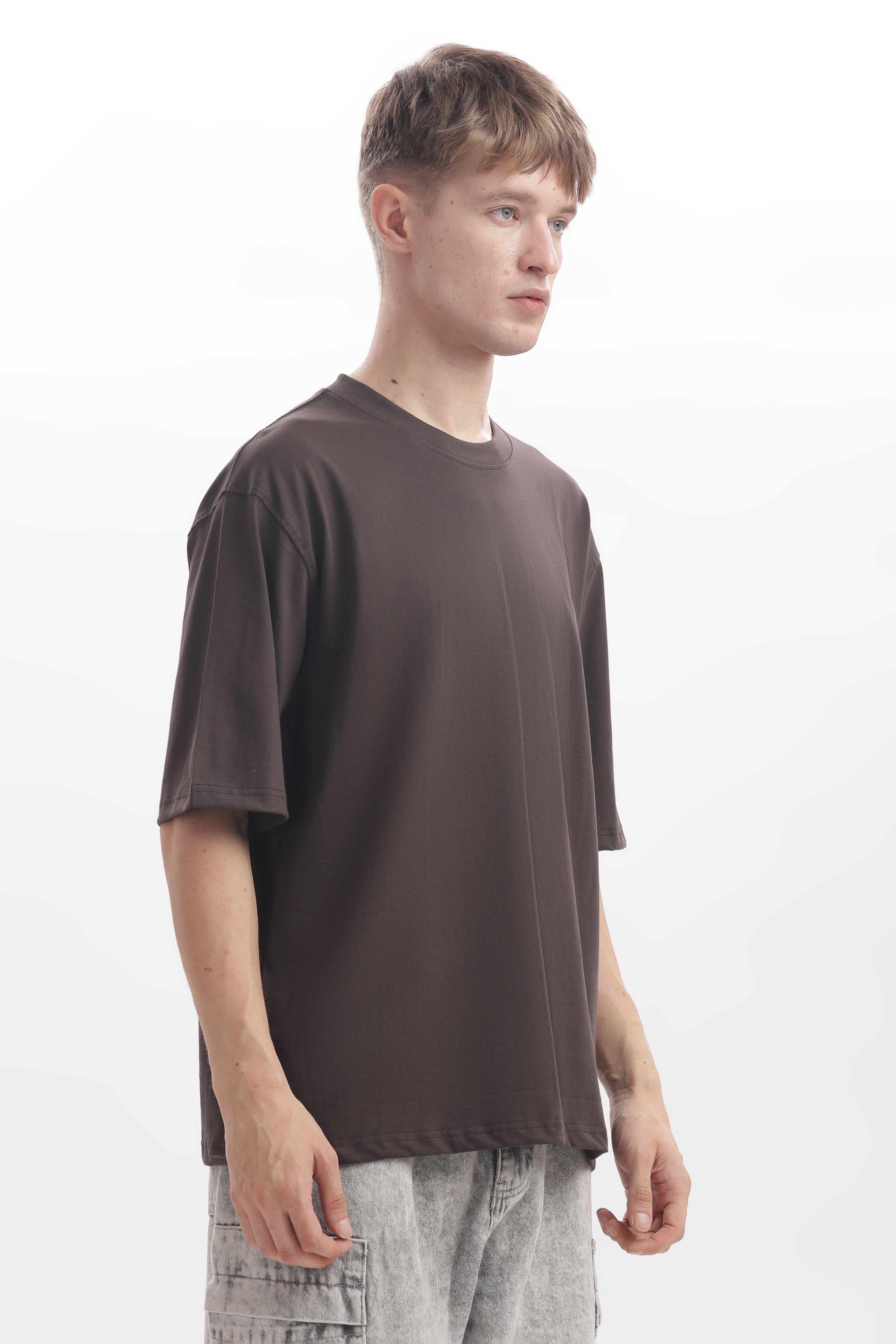 Major brown 210 GSM Premium Cotton Oversized T-Shirt – Unisex Comfort Fit