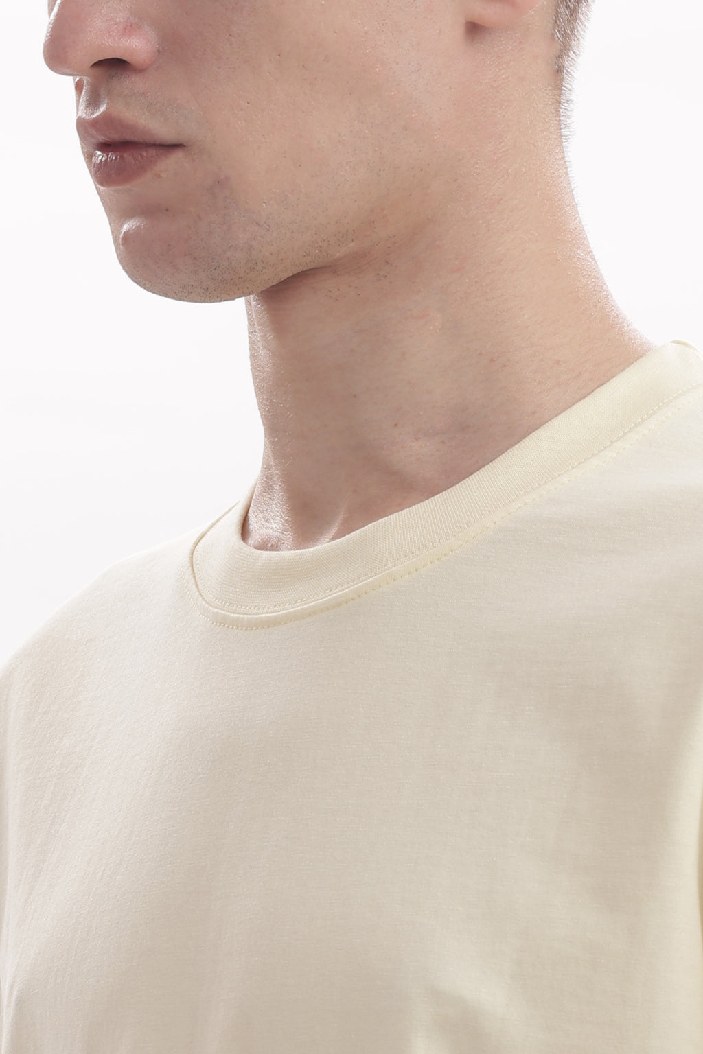 Beige 210 GSM Premium Cotton Oversized T-Shirt – Unisex Comfort Fit