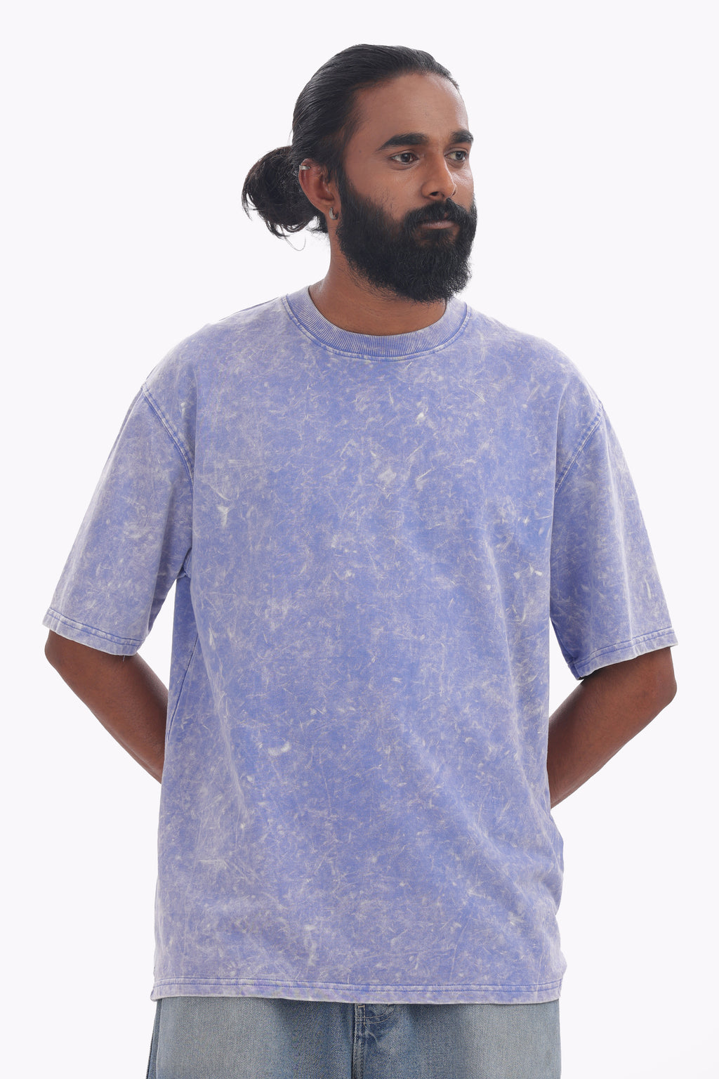 240 gsm vista blue acidwash oversized tshirt