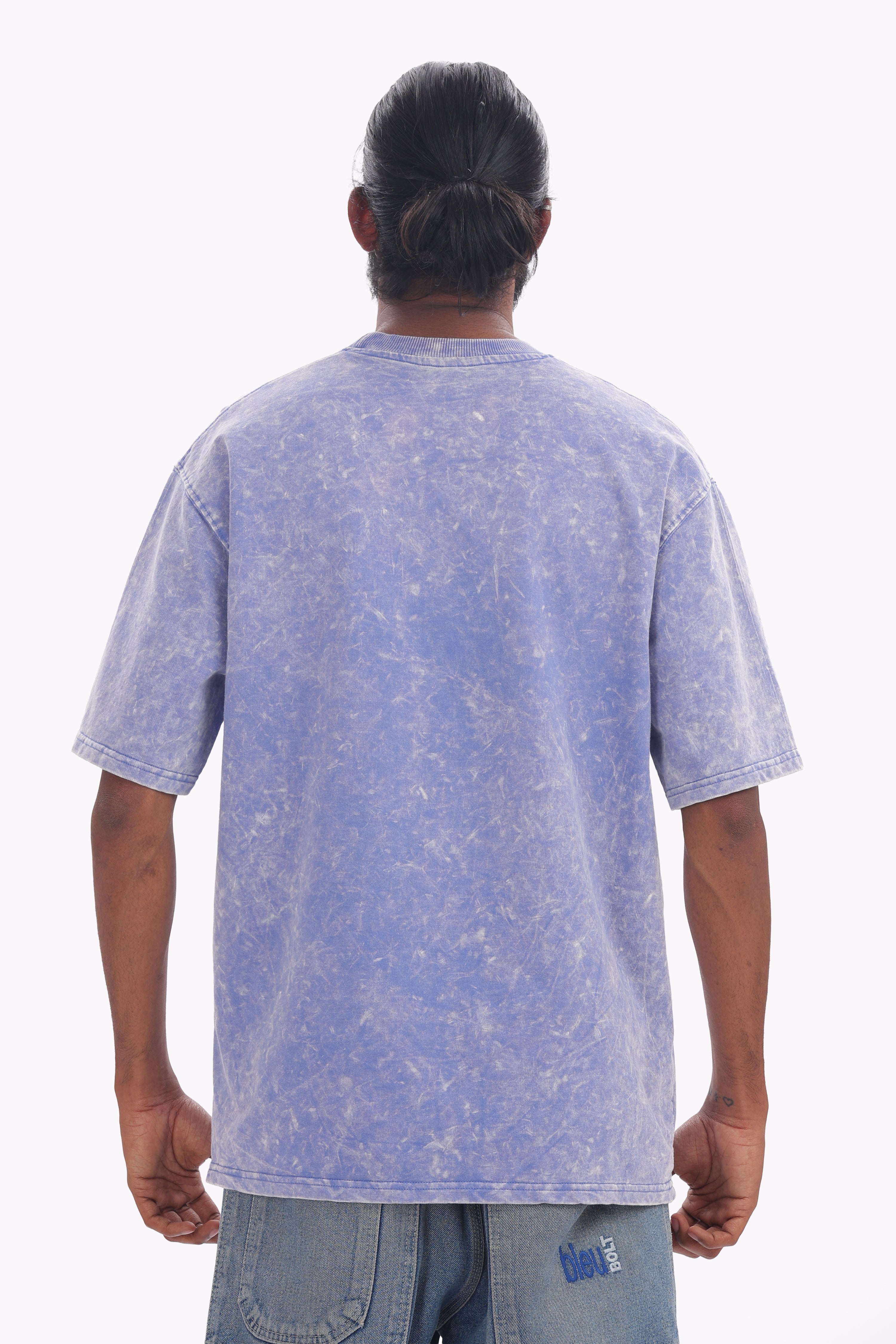240 gsm vista blue acidwash oversized tshirt